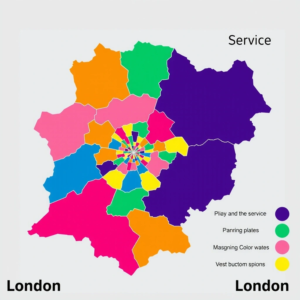London map showing TidyCrafted service areas