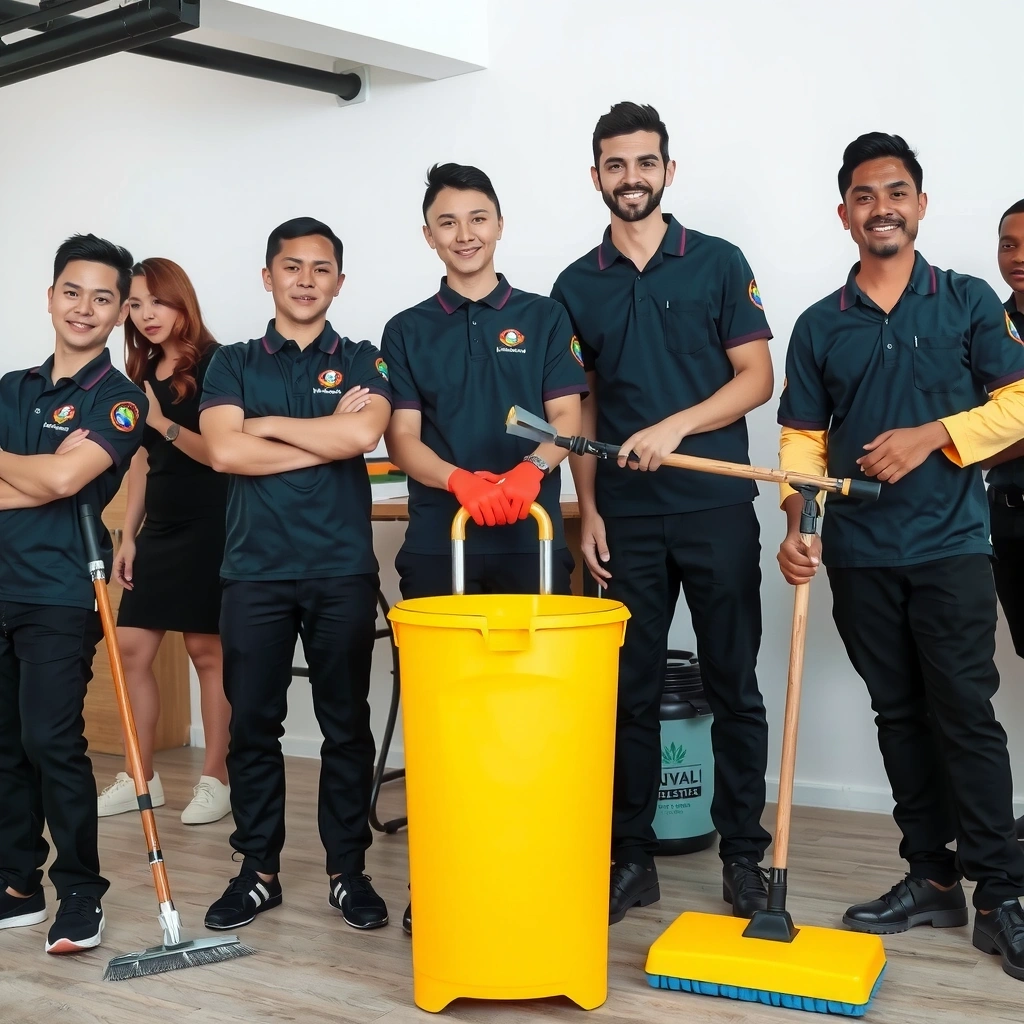 Professional cleaning team